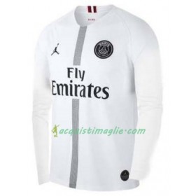 Divisa di Calcio Paris Saint Germain Jodan Bianco Terza 2018/2019 Manica Lunga